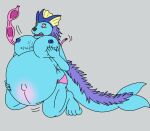  anthro anthrofied areola banana-of-doom2000 belly belly_expansion belly_inflation big_belly big_breasts big_feet bikini blue_areola blue_body blue_nipples blush breast_expansion breast_squish breasts clothing eeveelution expansion feet female fur growth hand_on_stomach hi_res hyper hyper_belly hyper_pregnancy inflation navel nintendo nipples open_mouth outie_navel paws pink_bikini pink_clothing pink_swimwear pok&eacute;mon pok&eacute;mon_(species) pregnant purple_body purple_fur rapid_pregnancy scared simple_background solo solo_focus squish swimwear toes tongue vaporeon video_games wardrobe_malfunction 