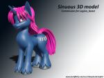  3d_(artwork) digital_media_(artwork) english_text equid equine fan_character female feral fetlocks friendship_is_magic hair hasbro horn idsaybucketsofart mammal my_little_pony purple_hair purple_tail red_eyes sinuous solo text unicorn 