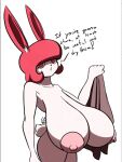  anthro artist_biccusdiccus barely_visible_genitalia barely_visible_pussy big_breasts breasts female fur genitals grumpy huge_breasts lagomorph leporid looking_at_viewer mammal nipples nsfwoaf nude pussy rabbit raspberry_(nsfwoaf) solo white_body 