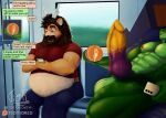 abs animal_genitalia animal_penis anthro areola balls beard bedroom biceps bicolored_penis big_balls big_muscles big_pecs big_penis biped black_balls black_penis black_snout blue_tongue bodily_fluids bottomwear brown_body brown_eyebrows brown_eyes brown_fur brown_hair canine_genitalia canine_penis clothed clothing dialogue dragon duo ears electronics english_text erection eyebrows facial_hair felid fur furniture genitals green_balls green_body hair horn humanoid_genitalia humanoid_penis hybrid inside_train knot letterbox lion long_tongue lying male male/male male_penetrating mammal muscular muscular_anthro muscular_male mustache mythological_creature mythological_scalie mythology neck_muscles nipples non-euclidean_sex nude orange_body orange_fur pantherine pants pecs penetrable_sex_toy penetration penis phone portal_fleshlight portal_sex public public_transportation purple_penis scalie sex sex_toy shaded shirt signature sitting speech_bubble subway tail teeth text thick_neck thinking_with_portals tiotiored tongue topwear train transformation vander_(darty_vander) vehicle vein veiny_penis victor_(tiotiored) yellow_eyes yellow_penis