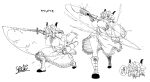  2020 animal_humanoid big_breasts boots bottomwear bovid bovid_humanoid bovine bovine_humanoid breasts clothed clothing female footwear greyscale hair hair_over_eye hi_res holding_object holding_weapon horn huge_breasts humanoid japanese_text kemono_friends long_hair mammal mammal_humanoid monochrome one_eye_obstructed scabbard signature skirt solo text translation_request water weapon yak_(kemono_friends) yak_humanoid yoshida_hideyuki 