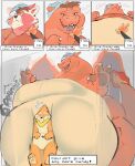 ailurid anthro belly belly_squish big_belly buizel charizard chunkyfunkys clothing comic duo feeding generation_1_pokemon generation_4_pokemon hair hat headgear headwear hi_res huge_belly hyper hyper_belly male mammal nintendo pokemon pokemon_(species) red_panda size_change size_difference squish stuffing tearing_clothing torn_clothing transformation transformation_sequence weight_gain