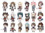  6+girls amatsukaze_(kancolle) black_thighhighs blue_hair blue_sailor_collar bow_(weapon) brown_hair brown_thighhighs cape chibi chibi_only closed_mouth commentary_request dress eyepatch green_hair grey_hair hachimaki hair_bobbles hair_flaps hair_ornament hair_ribbon hair_tubes hairclip hakama hakama_shorts hakama_skirt harapeko_(886011) hat headband headgear hiei_(kancolle) holding holding_sword holding_weapon ise_(kancolle) isuzu_(kancolle) japanese_clothes kaga_(kancolle) kantai_collection kiso_(kancolle) kiso_kai_ni_(kancolle) kongou_(kancolle) kumano_(kancolle) long_hair maya_(kancolle) miniskirt multiple_girls muneate neckerchief open_mouth pleated_skirt ponytail red_neckerchief red_skirt rensouhou-kun ribbon rigging ryuujou_(kancolle) sailor_collar sailor_dress sazanami_(kancolle) scarf school_uniform serafuku shigure_(kancolle) shigure_kai_ni_(kancolle) short_hair shorts shoukaku_(kancolle) skirt standing suzuya_(kancolle) sword taihou_(kancolle) tasuki thighhighs twintails visor_cap weapon white_hair white_sailor_collar white_scarf yuudachi_(kancolle) yuudachi_kai_ni_(kancolle) zuihou_(kancolle) zuikaku_(kancolle) 