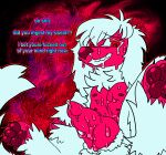 abstract_background animal_genitalia animal_penis anxiety balls blood bodily_fluids canid canine canis domestic_dog feral fluffy_balls genital_fluids genitals goo_creature hallucination hi_res jackrabbit_(artist) knot knotted_penis mammal multi_nipple nipples nosebleed nylon_(jackrabbit) paws penis poodle precum psychedelic_background sheath solo stressed sweat sweaty_genitalia sweaty_paws sweaty_penis text worried y0urd3sir3