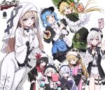  6+girls :d :t absurdres anger_vein apron beret black_capelet black_dress black_hair black_hat black_jacket black_pantyhose black_shirt black_skirt blonde_hair blood blue_hair blue_skirt bonnet braid breasts brown_hair capelet closed_eyes closed_mouth commentary_request crying crying_with_eyes_open dress duster dustpan flying_sweatdrops frilled_capelet frills gloves gokuchou green_hair green_hat grey_hair hair_ornament hair_over_one_eye hair_rings hand_on_own_hip hat headscarf highres hikami_meruru holding jacket jogasaki_noah knife large_breasts layered_sleeves long_hair long_sleeves mahou_shoujo_no_majo_saiban multicolored_hair multiple_girls natsume_an-an nikaido_hiro pantyhose pink_apron pink_hair pizzasi plaid_clothes plaid_skirt pout puffy_long_sleeves puffy_short_sleeves puffy_sleeves purple_eyes purple_hair red_eyes red_hair robe saeki_miria sakuraba_ema shirt short_over_long_sleeves short_sleeves skirt sleeves_past_fingers sleeves_past_wrists smile spoken_anger_vein tachibana_sherry tears tono_hanna translation_request twintails two-tone_hair v-shaped_eyebrows veil very_long_hair wavy_mouth white_background white_dress white_gloves white_hair white_robe white_shirt wide_sleeves x_hair_ornament 
