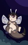 2026 accessory animal_genitalia animal_penis antennae_(anatomy) anus artemis-otter artemis_(artemis-otter) balls black_hair blue_penis brown_body brown_fur cel_shading curly_hair digital_media_(artwork) eyewear feral fur genitals glasses hair hi_res insect_wings jewelry lepidopteran_wings male mammal mustelid necklace otter penis shaded sheath sheathed_tapering_penis tapering_penis wearing_glasses wings