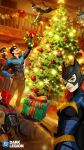  barbara_gordon bat_signal batgirl batman batman_(series) batman_symbol belt black_bodysuit black_gloves bodysuit box brown_jacket bruce_wayne christmas christmas_lights christmas_ornaments christmas_present christmas_tree christmas_wreath commentary cowl damian_wayne dc:_dark_legion dc_comics dick_grayson domino_mask english_commentary eye_mask full_body gift gift_box gloves grey_bodysuit highres jacket jason_todd male_focus mask multicolored_bodysuit muscular muscular_male nightwing official_art open_clothes pants pectorals red_hood_(dc) red_mask red_robin robin_(dc) short_hair superhero_costume taut_bodysuit tim_drake two-tone_bodysuit utility_belt wreath 
