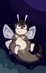 2026 accessory animal_genitalia animal_vulva antennae_(anatomy) anus artemis-otter artemis_(artemis-otter) black_hair brown_body brown_fur cel_shading curly_hair digital_media_(artwork) eyewear female feral fur genitals glasses hair hi_res insect_wings jewelry lepidopteran_wings lutrine_genitalia lutrine_vulva mammal mustelid necklace otter shaded tan_vulva vulva wearing_glasses wings