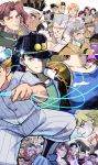  6+boys 6+girls absurdres alessi animal anubis_(stand) asakeno asymmetrical_bangs baby bald bantu_knots beard bird birthmark black_hair blonde_hair boingo book brown_hair cameo_(jojo) cane captain_tennille chain character_request collared_shirt commentary_request cowboy_hat daniel_j._d'arby dark-skinned_female dark-skinned_male dark_skin devo dio_brando dog double_w earrings emporio_alnino enya_geil everyone eyewear_on_head facial_hair facial_mark falcon fang fang_out flattop gakuran glint gloves grey_hair grin hairband hand_on_own_chin hat headband headscarf heart heart_earrings highres hol_horse holding holding_book holding_unworn_clothes holding_unworn_hat hood hood_up iggy_(jojo) j._geil jacket jean_pierre_polnareff jewelry joestar_birthmark jojo_no_kimyou_na_bouken jonathan_joestar joseph_joestar joseph_joestar_(old) kakyoin_noriaki kenny_g kujo_holy kujo_jotaro looking_back malena_(jojo) mannish_boy mariah_(jojo) midler mohammed_avdol mouth_veil multiple_boys multiple_girls mustache n'doul nena_(jojo) nukesaku oingo old old_man old_woman open_clothes open_jacket pectoral_cleavage pectorals pet_shop petting phantom_blood popped_collar red-framed_eyewear red_eyes red_hair rubber_soul scar scar_on_face school_uniform sherry_polnareff shirt short_hair smile snorkel_mask stardust_crusaders steely_dan stone_ocean stud_earrings sunglasses suzi_q tall_hat terence_t._d'arby turban unworn_hat unworn_headwear vanilla_ice veil w white_hair 