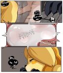  &lt;3 absurd_res animal_crossing anthro anthro_penetrated bodily_fluids canid canine canis comic cum cum_in_pussy cum_in_uterus cum_inside dialogue domestic_dog duo english_text female female_penetrated genital_fluids genitals hi_res human human_on_anthro human_penetrating human_penetrating_anthro internal interspecies inuyuru isabelle_(animal_crossing) looking_pleasured male male/female male_penetrating male_penetrating_female mammal nintendo orgasm penetration penile penile_penetration penis sex text uterus vaginal vaginal_penetration video_games yellow_body 