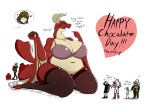  &lt;3 android angelus anthro belly big_breasts bra breasts butt caim claws clothing dragon drakengard english_text female hi_res horn human larger_female legwear machine male mammal nier_automata obese obese_anthro overweight overweight_anthro robot size_difference sleepingeel sparkles stockings text thick_thighs underwear winged_arms wings wyvern 