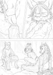  anal anal_penetration animal_genitalia animal_penis anthro anus areola athletic athletic_anthro athletic_male balls bed blush bodily_fluids breasts canid canine canine_genitalia canine_penis canis chair comic crouching crouching_sex daigaijin digital_media_(artwork) equid equine equine_genitalia equine_penis erection eyes_closed feet felid feline female female_penetrated fingers from_behind_position fur furniture genital_fluids genitals group hair hand_on_penis hi_res horse knot larger_male lynx male male/female male_penetrating male_penetrating_female mammal masturbation monochrome nightdancer_(character) nipples nude penetration penile penile_masturbation penile_penetration penis pook_(nightdancer) sex simple_background sitting size_difference sketch smaller_female smaller_penetrated smile spread_legs spreading tail toes trio voyeur vulva wolf zaire_(nightdancer) 