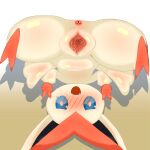  &lt;3 &lt;3_eyes 1:1 absurd_res blue_eyes blush blush_lines dr.francat female from_front_position genitals hi_res humanoid interspecies legendary_pok&eacute;mon male male/female nintendo on_bottom on_top penis pok&eacute;mon pok&eacute;mon_(species) pok&eacute;philia pussy pussy_blush sex solo spread_legs spread_pussy spreading text upside_down victini video_games 
