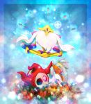  alakazam alternate_color beard closed_eyes commentary deviantart_username duskull english_commentary facial_hair floating forehead_jewel grass high_five highres joannazelle long_beard mega_alakazam mega_pokemon pokemon pokemon_(creature) pokemon_focus raboot shiny_pokemon signature sparkle spoon tumblr_username web_address white_beard 