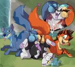 absurd_res activision alternate_species anal anal_penetration animal_genitalia anus arctic_wolf ball_size_difference balls balls_on_face between_balls big_balls big_penis black_eyes blue_body blue_fur blue_nose blush bodily_fluids butt canid canine canis claws clothed clothing crash_bandicoot crash_bandicoot_(series) cross cum cum_inflation cum_inside digital_media_(artwork) disney double_anal double_penetration erection feet feral fuf fur fur_tattoo genital_fluids genitals green_eyes group group_sex hair head_tuft hi_res inflation inverted_cross lilo_and_stitch male male/male male_penetrated male_penetrating mammal markings notched_ear nude onesie open_mouth penetration penile penis penis_size_difference pubes raaf_helder_(character) sex size_difference smile stitch_(lilo_and_stitch) sweat sweaty_balls sweaty_butt sweaty_genitalia tagme tail tattoo tea_bagging teeth threesome toes tongue tongue_out trio tuft white_body white_fur wolf worried