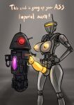  absurd_res berrythelothcat big_penis breasts dialogue droid duo english_text erection genitals gynomorph hands_on_hips hi_res humanoid intersex machine male new_republic_security_droid nipples not_furry nude penis robot robot_humanoid star_wars talking_to_viewer text the_mandalorian yellow_nipples yellow_penis 