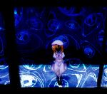  1girl black_boots boots dress hat highres higurashi_no_naku_koro_ni kristianmaksak5 orange_hair painterly pink_ribbon ribbon ryuuguu_rena shaded_face short_hair short_sleeves solo standing surreal white_dress white_hat 