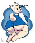  absurd_res aggressive_retsuko anthro big_breasts big_butt breasts butt canid canine clothing female fenneko fox hi_res kingretrokirby kneeling mammal open_mouth open_smile panties sanrio smile solo thick_thighs underwear white_body 