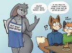 2026 anthro apron apron_only areola areola_slip arm_tuft big_breasts black_body black_ears black_eyes black_fur black_nose black_paws black_text blue_apron blue_background blue_clothing blue_sweater blue_topwear blush blush_lines blushing_profusely breast_squish breasts brown_body brown_fur brown_tail buckteeth burger canid canine cheek_tuft claws clothing colored colored_sketch curvy_figure dialogue digital_media_(artwork) dipstick_tail ears_down ears_up exclamation_point eyebrows eyewear facial_tuft fast_food female fluffy fluffy_tail food fox fur furniture glasses green_clothing green_hoodie green_topwear grey_body grey_fur group hair hexteknik hi_res hoodie hourglass_figure huge_breasts lagomorph legs_together leporid long_tail looking_at_another looking_back male male/female mammal markings menu menu_board mostly_nude mostly_nude_anthro mostly_nude_female multicolored_body multicolored_ears multicolored_fur nipples open_mouth orange_body orange_fur owo paws pink_areola pink_nipples pink_tongue pivoted_ears question_mark rabbit raised_eyebrows raised_hand raised_tail red_fox round_glasses shaded shaking shivering short_hair short_tail shoulder_tuft simple_background simple_shading sitting sketch smile smiley_face speech_bubble squish standing surprised sweater table tail tail_markings tail_tuft tan_body tan_fur teasing teeth text tongue topwear triangle_nose trio true_fox tuft wave wearing_glasses