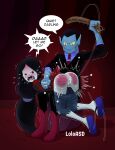  adventure_time angry anus bat belt belting bodily_fluids bottomwear bottomwear_down butt butt_slap cartoon_network clothed clothing corporal_punishment crying daughter_(lore) demon duo fangs father_(lore) father_and_child_(lore) father_and_daughter_(lore) female genitals hi_res holding_down humanoid hunson_abadeer jeans_down leaf-nosed_bat loloasd lying_on_lap male mammal marceline_abadeer microbat noseless on_knee on_lap panties panties_down pants pants_down parent_(lore) parent_and_child_(lore) parent_and_daughter_(lore) partially_clothed pinned punishment reddened_butt slap spank_marks spank_marks_on_ass spanked_butt spanking suit tears teeth underwear underwear_down vampire vampire_bat vulva yangochiropteran yelling 