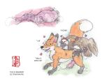 anal anal_penetration anatid animal_genitalia animal_penis anseriform anserine avian bird bodily_fluids brightbill_(the_wild_robot) canid canine canine_genitalia canine_penis cum cum_in_ass cum_inside cum_on_grass cum_on_penis duo erection feral feral_on_feral feral_penetrated feral_penetrating feral_penetrating_feral fink_(the_wild_robot) fox genital_fluids genitals goose interspecies knot knotted_penis larger_penetrated male male/male male_penetrated male_penetrating mammal penetration penis sex size_difference size_play the_wild_robot traditional_media_(artwork) watercolor_sketch