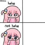  1girl :3 blank_stare blue_eyes bocchi_the_rock! chibi chibi_only closed_mouth commentary cube_hair_ornament gloom_(expression) gotoh_hitori hair_ornament happy highres jacket long_hair lulalang one_side_up open_mouth pink_hair pink_jacket smile template white_background 