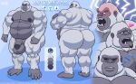 abs absurd_res angry anthro ape aroused aroused_face aroused_male back_muscles balls barazoku belly biceps big_belly big_butt big_muscles big_pecs blue_background blue_eyes butt butt_focus crossed_arms english_text eyes_closed fangs fangs_bared fierce fierce_expression fist frown frown_eyebrows frowney_face frowning_at_viewer fur genitals gorilla grey_body grey_fur growling grumpy hand_feet haplorhine heart_symbol hi_res intimidation layndon looking_at_viewer male mammal manly mature_anthro mature_male menacing_aura menancing model_sheet musclegut muscular muscular_anthro muscular_arms muscular_male muscular_thighs nipples nude nude_anthro nude_male pecs penis pose presenting presenting_body presenting_hindquarters presenting_penis primate rear_view scowl showing_off_butt showing_off_muscles simple_background sleeping solo standing stern stern_look teeth text thick_arms thick_thighs thug tongue tongue_hanging_out tongue_out tough_guy vein veiny_penis white_body white_fur