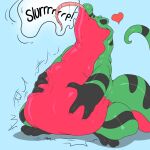 &lt;3 abdominal_bulge ambiguous_gender anthro azathura belly big_belly bodily_fluids duo hi_res lizard mammal monitor_lizard mouse murid murine oral_vore reptile rodent rumbling_stomach saliva scales scalie simple_background slurp sound_effects vore 
