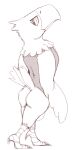  2018 accipitrid accipitriform animal_crossing anthro apollo_(animal_crossing) avian bald_eagle beak biped bird bottomless bottomless_male breakersunny butt butt_pose claws clothed clothing digital_media_(artwork) digitigrade eagle feathers looking_at_viewer looking_back looking_back_at_viewer male monochrome muscular muscular_anthro muscular_male nintendo pose rear_view scutes sea_eagle simple_background sketch smile solo standing tail_feathers talons topwear vest video_games white_background 
