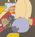 2026 animated anthro belly big_belly buckteeth cheef_(saphiros) cheese cheese_singles cheese_wedge cheese_wheel cheese_whiz clothing dairy_products facial_scar food fur grey_body grey_fur grey_hair hair hand_on_belly holding_knife holding_object hoodie huge_belly hyper hyper_belly knife male mammal mouse multicolored_body multicolored_fur murid murine notched_ear overeating patting_belly paws rodent saphiros scar sloshing_belly smile solo spray_cheese teeth topwear two_tone_body two_tone_fur yellow_sclera