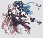  1boy 1girl ahoge anemo_symbol_(genshin_impact) animal_print aqua_eyes arm_at_side armor bare_shoulders bbunny bird_print black_bodysuit black_bow black_bridal_gauntlets black_dress black_eyes black_hair black_sandals black_shorts blue_cape blue_gem blue_hat blue_kimono blue_sleeves blunt_ends bodystocking bodysuit bow breast_curtains bridal_gauntlets cape character_request cleavage_cutout clenched_hand closed_mouth clothing_cutout colored_eyelashes commission couple cropped_jacket dress earrings electro_symbol_(genshin_impact) feathers fringe_trim full_body furisode gem genshin_impact gold gold_earrings gold_trim hair_between_eyes hakama hakama_shorts hand_up hat hetero highres holding_hands huge_ahoge interlocked_fingers jacket japanese_armor japanese_clothes jewelry jingasa juban kimono knee_up kote kurokote layered_sleeves leg_warmers long_hair long_sidelocks looking_at_another mandarin_collar mitsudomoe_(shape) neck_ring negative_space oc_x_canon off-shoulder_jacket off_shoulder open_clothes open_jacket open_kimono original pelvic_curtain pencil_skirt pink_hair pleated_shorts pom_pom_(clothes) purple_gem sandals scaramouche_(genshin_impact) second-party_source short_sleeves shorts shoulder_peek side-by-side side_cape side_slit sidelocks sideways_glance skirt skirt_under_dress sleeve_bow split_mouth stirrup_legwear strapless strapless_dress toeless_legwear toes tomoe_(symbol) underbust very_long_hair vision_(genshin_impact) wanderer_(genshin_impact) white_background white_jacket white_kimono white_leg_warmers white_skirt white_sleeves white_trim wispy_bangs yellow_feathers zouri 