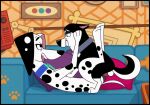  101_dalmatian_street 101_dalmatians animal_genitalia animated balls canid canine canis collar dalmatian delilah_(101_dalmatians) disney domestic_dog duo erection female feral fur genitals hansel_(101_dalmatians) husky kaion male mammal nordic_sled_dog penetration penis sex spitz spots text vulva white_body white_fur 