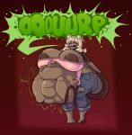 abdominal_bulge anthro areola belly big_areola big_belly big_breasts big_butt big_ears big_nipples breasts brown_body burping butt clothing dominant dominant_female duo female female/female fetishframe hi_res huge_breasts huge_butt lagomorph leporid mammal nipple_slip nipples onomatopoeia organs overweight rabbit rumbling_stomach sharp_teeth sound_effects stomach teeth text torn_clothing vore