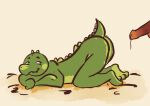 absurd_res animal_humanoid anthro ass_on_display basementofmoss big_butt bodily_fluids butt crocodile crocodilian cum cum_drip cum_on_penis dinosaur dripping duo genital_fluids genitals green_body hi_res humanoid leaking_cum leaking_penis male male/male nude overweight penetration penis prehistoric_species reptile reptile_humanoid scalie scalie_humanoid slightly_chubby