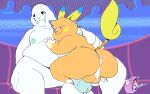  2021 abstract_background after_sex alolan_raichu alternate_species anal anthro auria_jansson backsack balls big_butt blue_penis bodily_fluids butt cheek_spots crowd cum cum_from_ass cum_in_ass cum_inside cum_on_balls cum_on_butt dewgong dipstick_ears duo fur furniture genital_fluids genitals group gynomorph_(lore) hand_on_back hi_res male male/male mammal marine moobs multicolored_ears nintendo nipples obese obese_anthro obese_male on_top orange_body orange_fur overweight overweight_anthro overweight_male penis pok&eacute;mon pok&eacute;mon_(species) regional_form_(pok&eacute;mon) shamelesss sirenian sitting sofa trans_(lore) trans_woman_(lore) tusks vaporwave video_games watermark white_body yellow_body 