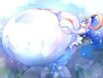  2021 anthro areola ari_(youngsky) belly big_belly big_breasts breasts female holding_breast huge_breasts hyper hyper_belly hyper_breasts leonkatlovre navel nintendo nipples pok&eacute;mon pok&eacute;mon_(species) primarina solo stuffing underwater video_games water 