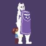  age_difference ambiguous_gender anthro big_breasts boss_monster bovid breasts caprine child clothing curvy_figure digital_media_(artwork) duo female fur hug huge_breasts huge_thighs hugging_from_behind hugging_leg human mammal mature_anthro older_anthro pixel_(artwork) protagonist_(undertale) serarokusu size_difference standing thick_thighs toriel undertale video_games voluptuous white_body white_fur young younger_human 