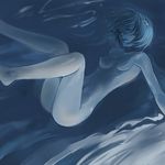  asphyxiation ayanami_rei bad_id bad_pixiv_id barefoot breasts drowning kno_(anahita) medium_breasts neon_genesis_evangelion nude solo submerged underwater 