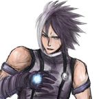  armlet artist_request black_gloves black_hair gloves looking_at_viewer lowres male_focus multicolored_hair nameless_(kof) simple_background sleeveless solo the_king_of_fighters two-tone_hair vest white_background white_hair 