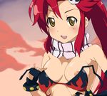  bikini bikini_top breasts erect_nipples female flat_chest hentai_(1985) naked nipple_slip nipples nude outdoors sky small_breasts solo swimsuit tengen_toppa_gurren-lagann tengen_toppa_gurren_lagann undressing yoko_littner yoko_ritona 