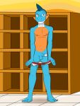  anthro anthrofied balls bath bathhouse clothed clothing erection fuze gao_(fuze) genitals hi_res humanoid_genitalia humanoid_penis looking_at_viewer male marshtomp navel nintendo nipples penis pok&eacute;mon pok&eacute;mon_(species) pok&eacute;morph solo topless underwear underwear_down undressing video_games 