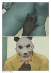  2boys absurdres anal_fingering animal_ears anus artist_name ass bara beastars black_fur blue_fur cum cum_on_body erection facial fangs fellatio fingering furry furry_male gouhin handjob highres legoshi licking_lips looking_at_penis male_focus multicolored_fur multiple_boys open_mouth oral panda_boy panda_ears patreon_username penis saliva scar scar_across_eye scar_on_cheek scar_on_face shirt sweatdrop testicles tongue tongue_out white_fur wolf_boy wolf_ears x6udpngx yaoi yellow_shirt 