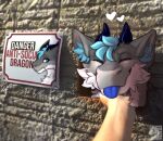 blep dragon feral fur furred_dragon furred_scalie horn inner_ear_fluff male mythological_creature mythological_scalie mythology petting scalie smile solo tongue tongue_out tuft vaccino zyria