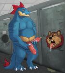 alligator alligatorid anthro bdsm bear belly bodily_fluids canid claws crocodilian dogbear dominant dominant_male drooling duo fellatio feral feraligatr force_feeding forced forced_oral generation_2_pokemon genital_fluids genitals glory_hole glory_wall graffiti graffiti_on_wall hi_res humanoid humanoid_genitalia humanoid_penis hybrid inugami_shibear inugamithebear male male/male mammal multi_genitalia multi_penis muscular muscular_male nintendo nude obese obese_male oral overweight overweight_male penile penis pokemon pokemon_(species) rape rengrawr reptile reverse_kabeshiri saliva saliva_on_tongue saliva_string scalie sex shibear slightly_chubby submissive submissive_male tail teeth teeth_showing urine vein veiny_penis watersports