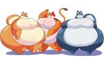 2024 accessory adansin anthro belly belly_overhang big_belly big_breasts big_butt big_cheeks big_moobs black_nose blue_body blue_ears blue_eyes blue_sclera blue_tail blush body_blush bow_ribbon breast_blush breasts brown_tail_tip butt canid canine canis cel_shading chubby_cheeks colored digital_media_(artwork) dipstick_tail domestic_cat domestic_dog eyes_closed fede_(adansin) felid feline felis female front_view gesture green_eyes group hair_accessory hair_bow hair_ribbon hand_gesture hi_res huge_belly huge_breasts huge_butt huge_moobs huge_thighs husky hyper hyper_belly hyper_breasts hyper_butt hyper_moobs hyper_thighs julia_(adansin) looking_at_viewer luna_(adansin) male mammal markings moob_blush moobs morbidly_obese morbidly_obese_anthro morbidly_obese_female morbidly_obese_male multicolored_body nordic_sled_dog obese obese_anthro obese_female obese_male one_eye_closed orange_body orange_ears orange_tail overweight overweight_anthro overweight_female overweight_male pink_nose pink_tongue red_bow red_hair_bow ribbons shaded shiba_inu simple_background smile smiling_at_viewer spitz tail tail_markings tan_body tan_inner_ear tan_tail thick_thighs three-quarter_view tongue tongue_out trio two_tone_body two_tone_tail v_sign white_background white_body white_inner_ear white_tail wink winking_at_viewer