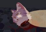 blood blood_on_ground blood_splatter bodily_fluids bone chuchochi death decapitation domestic_cat exposed_bone exposed_muscle eyebrows felid feline felis fur gore gore_focus grin half-closed_eyes hi_res inner_ear_fluff light mammal narrowed_eyes neck_tuft night open_mouth orange_ears orange_eyes orange_nose orange_sclera purple_body purple_fur purple_stripes severed_body_part severed_head smile solo stripes tuft white_body white_eyebrows white_fur wounded