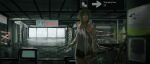  1010kman 1girl abandoned caution_tape cellphone checkered_floor english_text green_eyes green_hair highres holding holding_phone long_hair mall map_(object) original phone reflective_floor scenery sign smartphone solo text_messaging window 