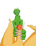 absurd_res anthro claws colored_nails duo featureless_chest feet female filia_viridiana_flaminis filiaflaminis foot_fetish foot_play footjob green_body hi_res horn human kobold male male/female mammal nails navel non-mammal_navel pink_claws pink_nails scalie sex signature simple_background white_background