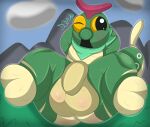  anthro arthropod balls big_balls big_butt big_penis bodily_fluids butt caterpie caterpillar flaccid genitals green_body hands_behind_head hi_res huge_balls huge_butt humanoid_genitalia humanoid_penis insect larva male nintendo on_ground penis plushtrapboyuwu pok&eacute;mon pok&eacute;mon_(species) pok&eacute;morph presenting presenting_balls presenting_hindquarters solo sweat sweaty_armpit sweaty_balls sweaty_butt sweaty_genitalia sweaty_legs sweaty_thighs thick_thighs video_games wide_hips yellow_sclera 