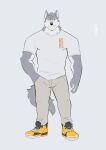  2021 anthro canid canine canis clothed clothing digital_media_(artwork) fur hi_res ixkouu male mammal simple_background solo wolf 